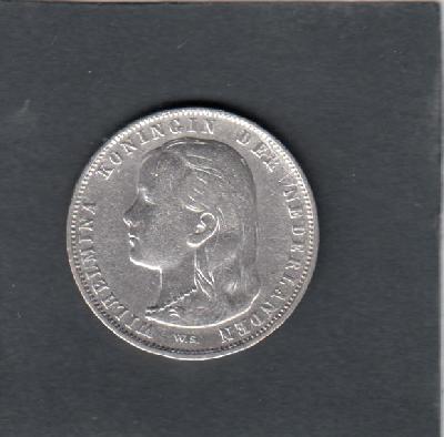 Beschrijving: 1 Gulden WILHELMINA